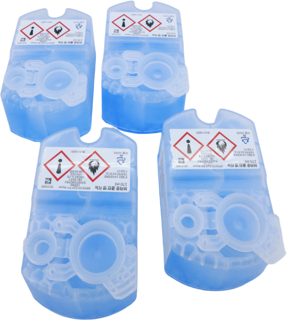 브라운 전기면도기 벌크 CCR4개 세척액 세정액 시리즈 9 8 7 5 전용세척제 리필용액 카트리지, 4개