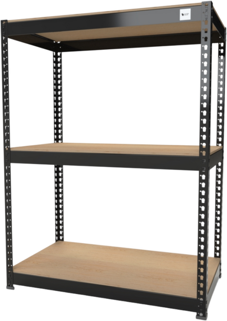 울트라랙 3단 모음 무볼트앵글 조립식앵글 선반 베란다선반 철제선반, 블랙