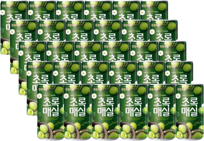 웅진 초록매실 음료선물세트, 180ml, 30개