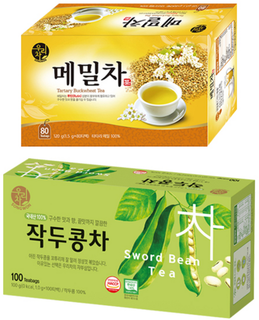 송원 작두콩차 100T +메밀차 80T (180T), 100개입
