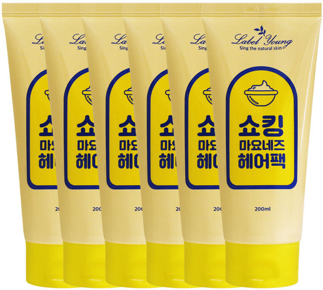라벨영 쇼킹 마요네즈 헤어팩, 200ml, 6개