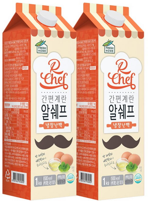 프레쉬홈 알쉐프 냉장 살균난백, 2개, 30구