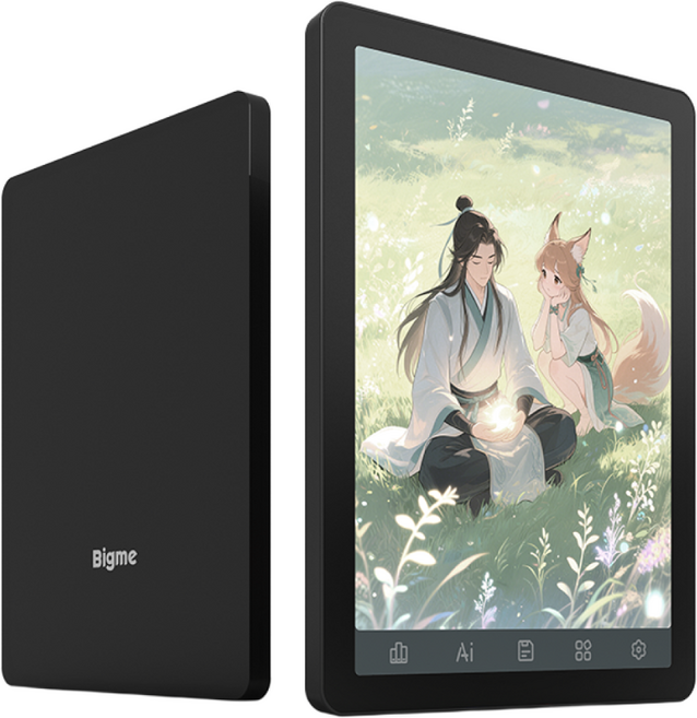 Bigme빅미 B6 전자책 리더 6인치 전자잉크 전자책 36단계 전면 조명 4+64GB 안드로이드 14 OS 내장 구글 플레이 전자책 리더 태블릿, black, 1개, Bigme B6