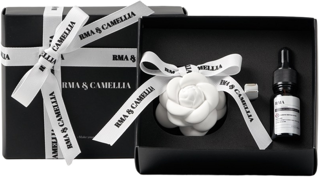 르마엔까멜리아 차량용석고방향제, 잉글리쉬 화이트리본 롱클립, 1개