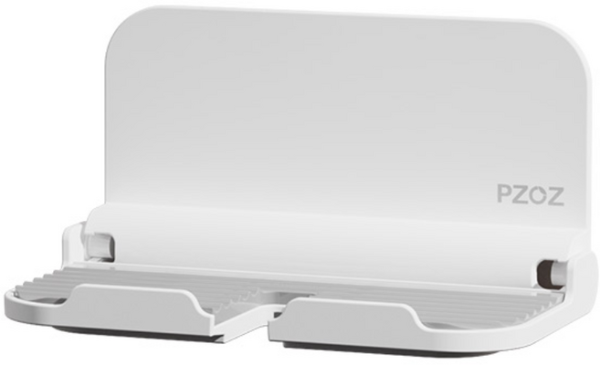 PZOZ 욕실 주방 벽 접착식 접이식 핸드폰 거치대 호환 애플 아이폰17 안드로이드 폰, 1개, 흰색