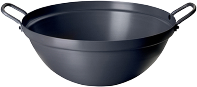 경질 튀김솥 업소용 닭튀김 튀김냄비 중형 대형 분식 튀김 업소 식당 구내식당 분식 조리 용품, 블랙, 1개, 튀김솥 35호, 36.5cm