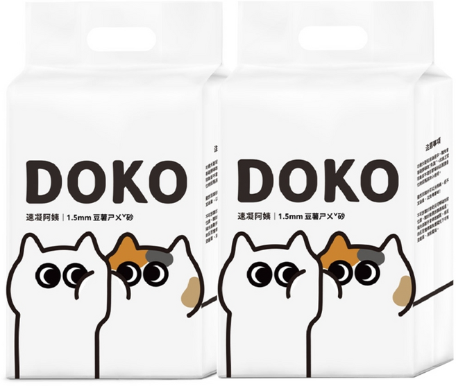 【DOKO】速凝阿姨1.5mm豆薯砂豆腐砂木薯砂體驗組 凝結除臭低粉塵可沖馬桶, 1包, 7L, 奶香