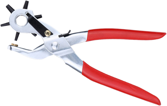 민스리빙 고급형 가죽구멍 펀칭기 펀치, 실버, 1개