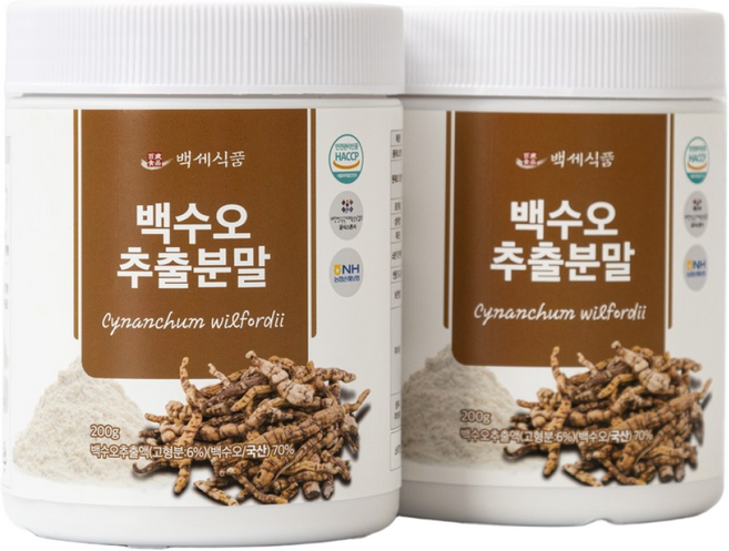 국내산 백수오 추출분말 200g HACCP 인증제품, 2개