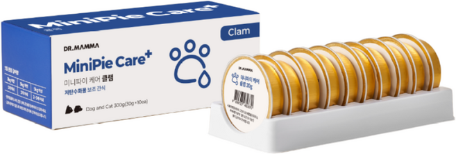 [공식몰]닥터맘마 미니파이 케어 강아지 고양이 처방 습식 캔 간식 30gx10캔, 300g, 1개, 클램(당뇨)
