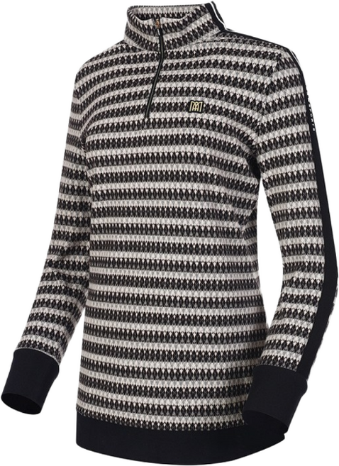 마코 (여성)아가일 체크 반집업 티셔츠_MMW4TH11