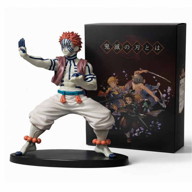 귀멸의 칼날 아카자 피규어 애니메이션 캐릭터 컬렉션 장식 피규어 디스플레이 장식품, 1개