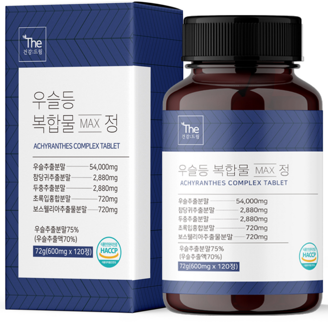 더건강드림 고함량 국내산 100% 우슬 복합물정 120정 (약4개월분), 1개