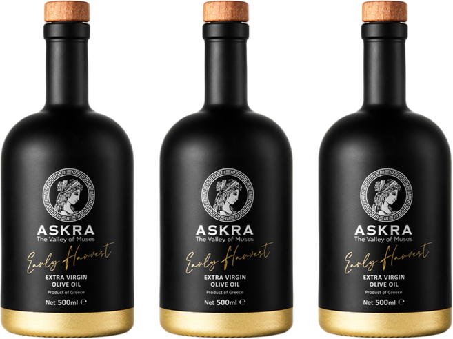 아스크라 얼리 하비스트 엑스트라버진 올리브오일 26년 햇오일, 3개, 500ml