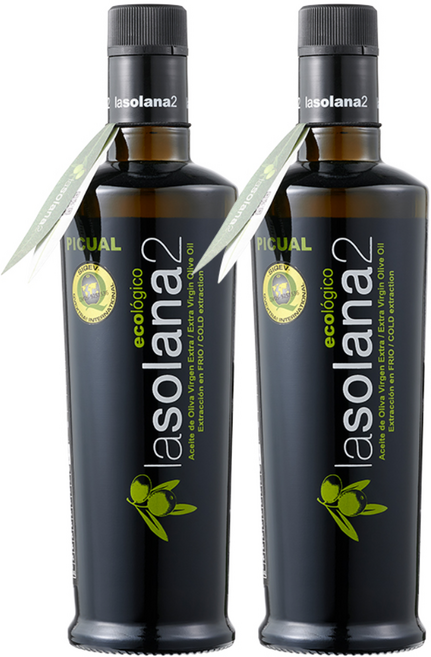 라솔라나2 유기농 냉압착 엑스트라버진 올리브오일 100% 선물박스 포함, 2개, 500ml