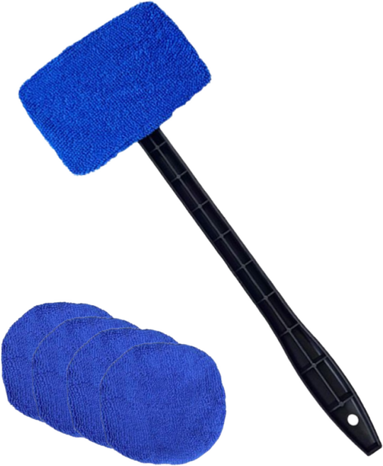 Naccessory 차량앞유리 내부 청소 닦이 실내유리 리필 걸레5개, 1세트