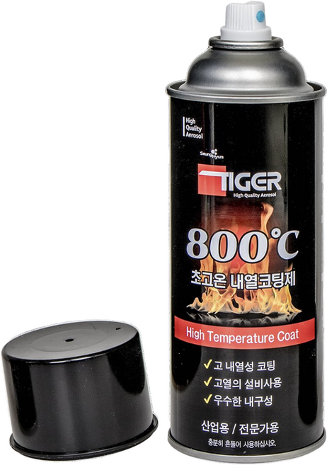 다우몰 800도 초고온 내열 페인트 락카 스프레이, 2개, 420ml, 흑색(TG800BL)