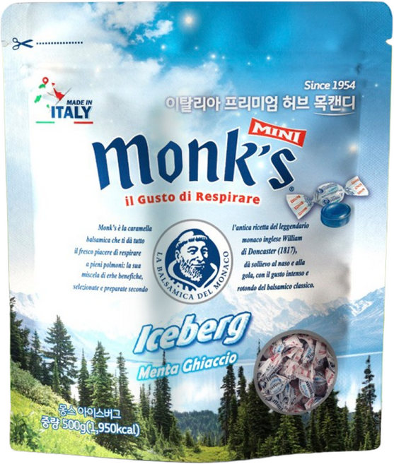몽스 아이스버그 캔디, 500g, 4개