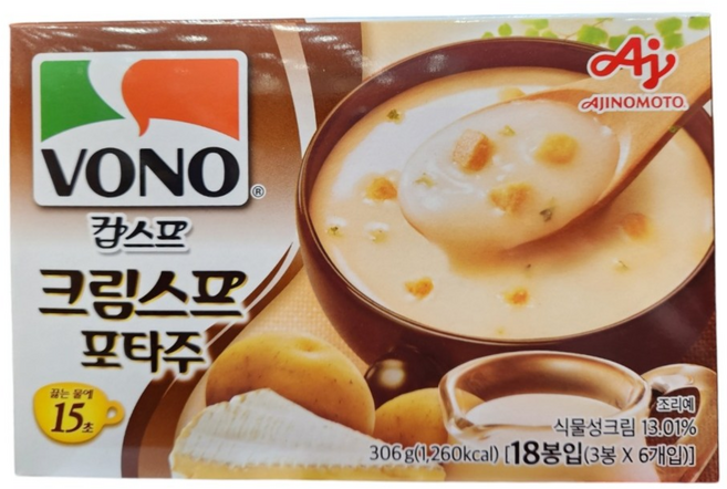 농심 보노 크림스프 포타주 17g x 18입, 306g, 2개