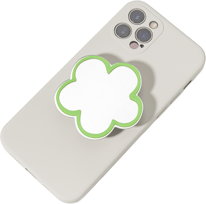 쏘이온 미러 휴대폰 그립 스마트톡, 1개, 미러그린플라워