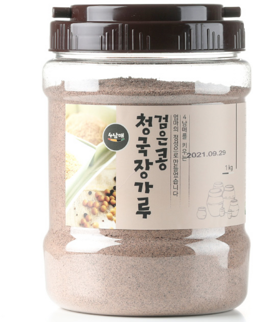 4남매 검은콩청국장가루 / 쥐눈이콩 100% / 황토방발효와 저온숙성하여 냄세는 적게, 1kg, 1개
