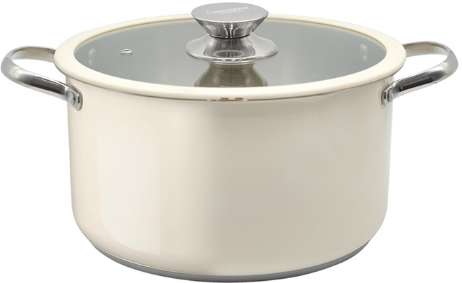 코닝웨어 라일리 인덕션 스텐 24 양수 냄비, 24cm, 스텐+아이보리, 1개
