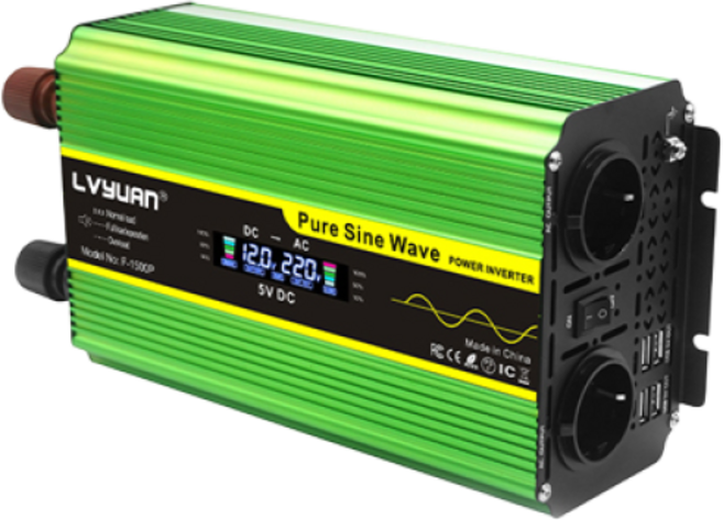 녹원 순수정현파 LCD 인버터 60hz 220V 캠핑용 차량용 차박 한국형 KC인증, 용량 4000W 전압 24V, 1개