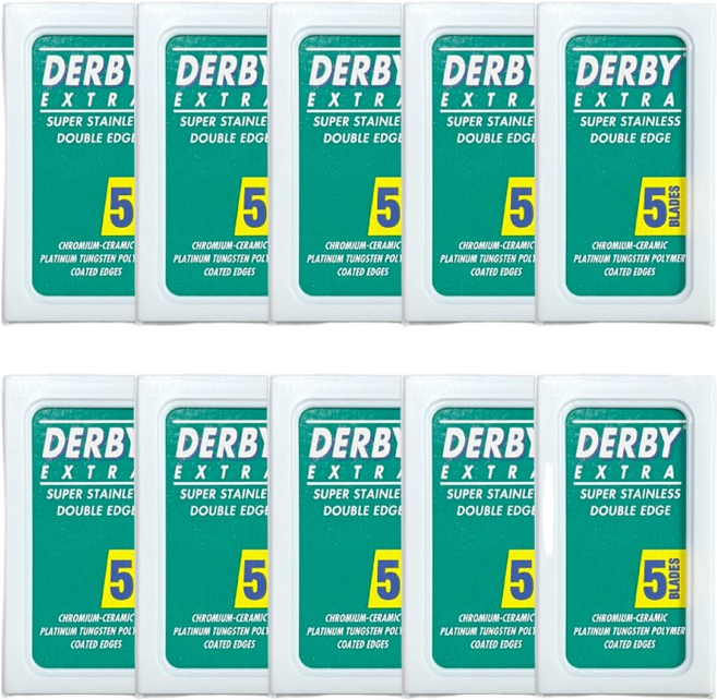 DERBY 엑스트라 양면 면도날, 5개입, 10개