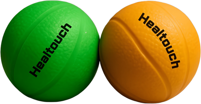 힐터치 손가락 재활운동용 마사지볼 재활공, 2개, 주황