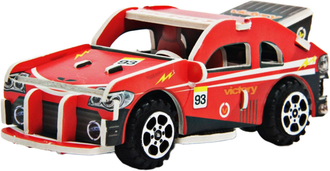 풀백 자동차 종이 입체 퍼즐 조립 3D 모형, 14.레드 스포츠카, 1개