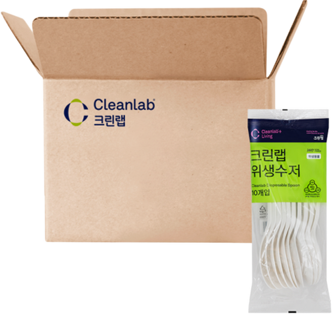크린랩 위생 수저 (10개입 x 100개) 1BOX / 1000개입, 1개