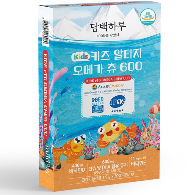 (구형) 담백하루 키즈 알티지 오메가 츄 600, 3개, 15회분