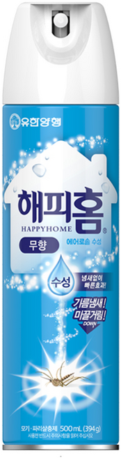 해피홈 유한양행 에어로솔 수성 살충제 무향, 500ml, 14개