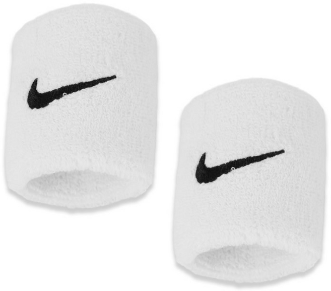 나이키 스우시 클래식 손목밴드, 화이트, 2개