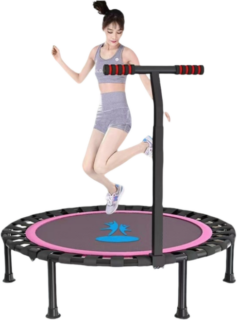 점핑 트램폴린 성인 어른 실내 방방이 홈트 다이어트 대형 에어보드 48인치, 블랙/레드