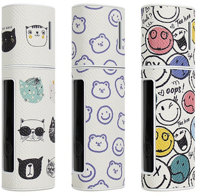 이사로 릴 하이브리드 3.0 화이트 에디션 하드 케이스 캐릭터 가죽 스킨 파우치