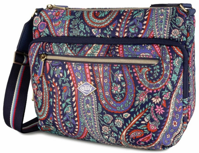 오일릴리 가방 스텍슨 크로스백 숄더백 25FW 페이즐리 블루