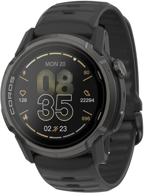코로스 아펙스4 GPS 스마트워치 정식수입품, GPS + 블루투스, 46mm, 블랙 실리콘