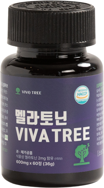 비바트리 식물성 멜라토닌 2mg, 1개, 60정