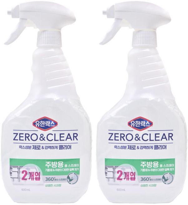 유한락스 주방청소용, 600ml, 2개
