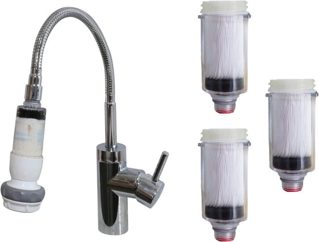 JW 노젬 싱크정수기 코브라형 본품+리필필터 3개