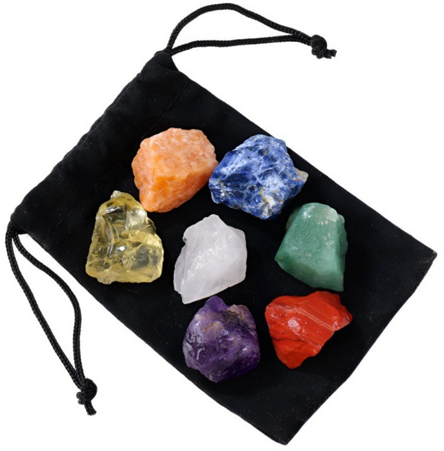보스케 명상 차크라 스톤 원석 7CS 파우치 세트