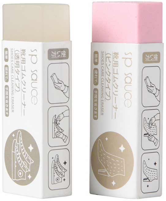 미니플 깔끔이 운동화 스웨이드 신발 지우개 2개입, 혼합색상, 1세트