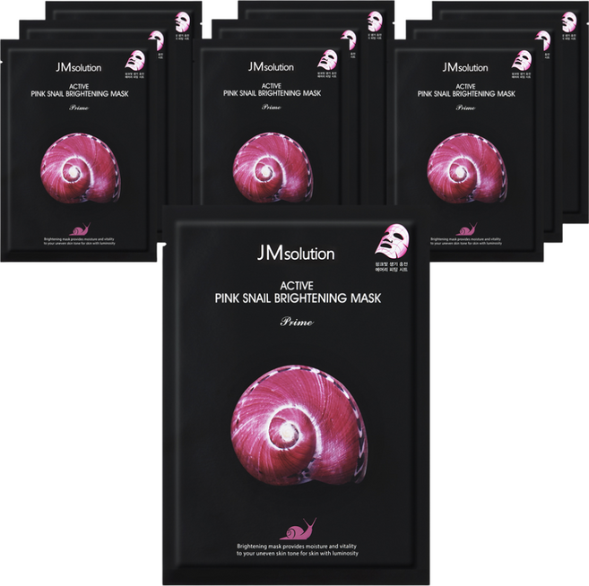 제이엠솔루션 액티브 핑크 스네일 브라이트닝 마스크 프라임 30ml, 10개입, 1개