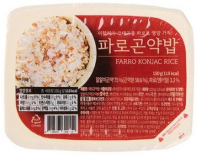대신곤약 파로곤약밥 118kcal, 20개, 150g