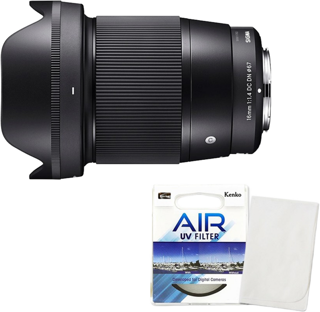 시그마 정품 C 16mm F1.4 DC DN 캐논 RF-S +켄코필터+포켓융 /ED, C 16mm F1.4 DC DN 캐논 RF