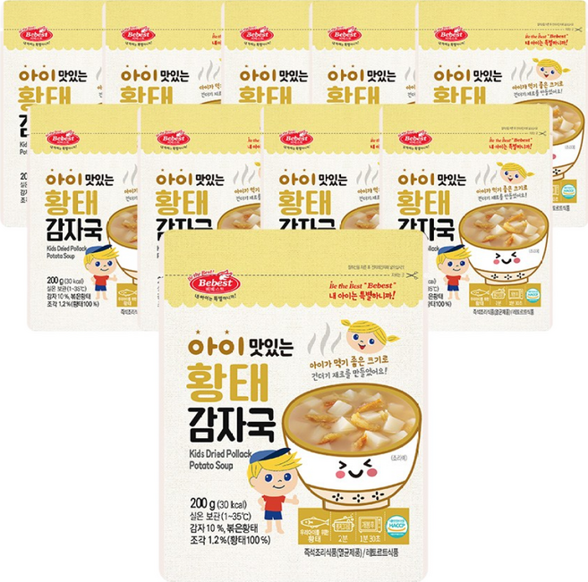 베베스트 아이 맛있는 황태감자국, 200g, 10개
