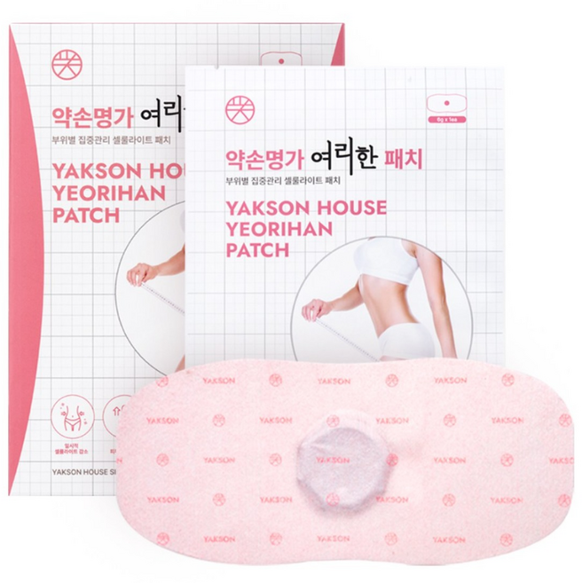 약손명가 여리한 패치 일시적 셀룰라이트 패치 뱃살 복부 바디관리, 1박스, 7개입