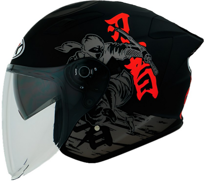 프로라이더스 NHK S1 GP PRO 닌자 블랙 무광 도프트 듀얼바이저 오토바이 그래픽 헬멧 오픈페이스, 닌자블랙 L사이즈