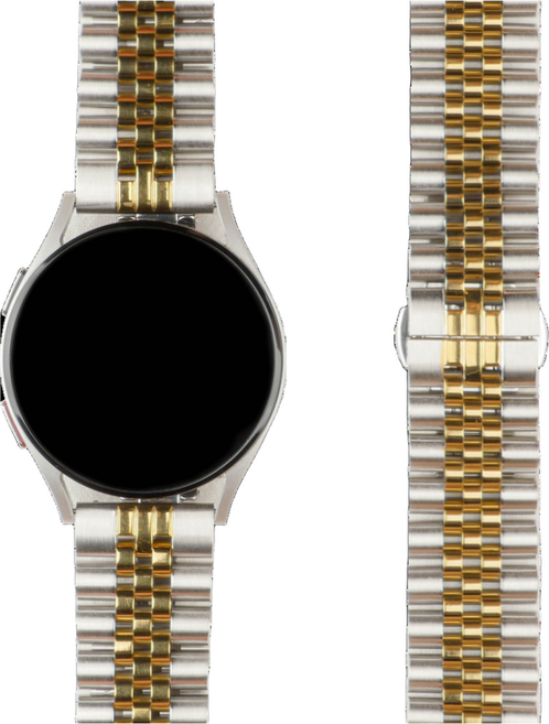 모할랩 갤럭시워치 4 5 프로 클래식 호환 메탈 쥬빌레 스트랩, 03 실버골드